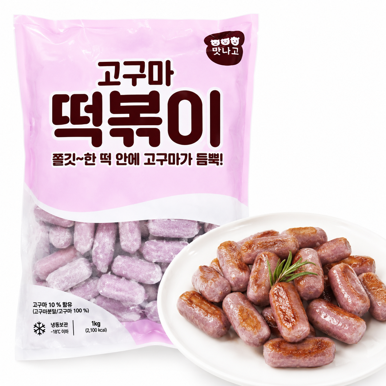 맛나고 우리쌀 고구마떡볶이 1kg 8개입
